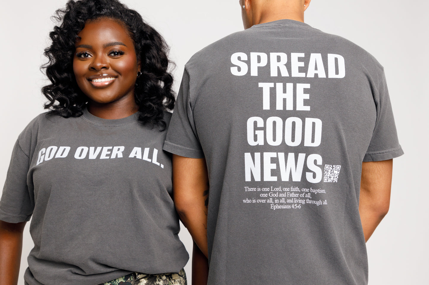 Spread The Good News Tee || Grey