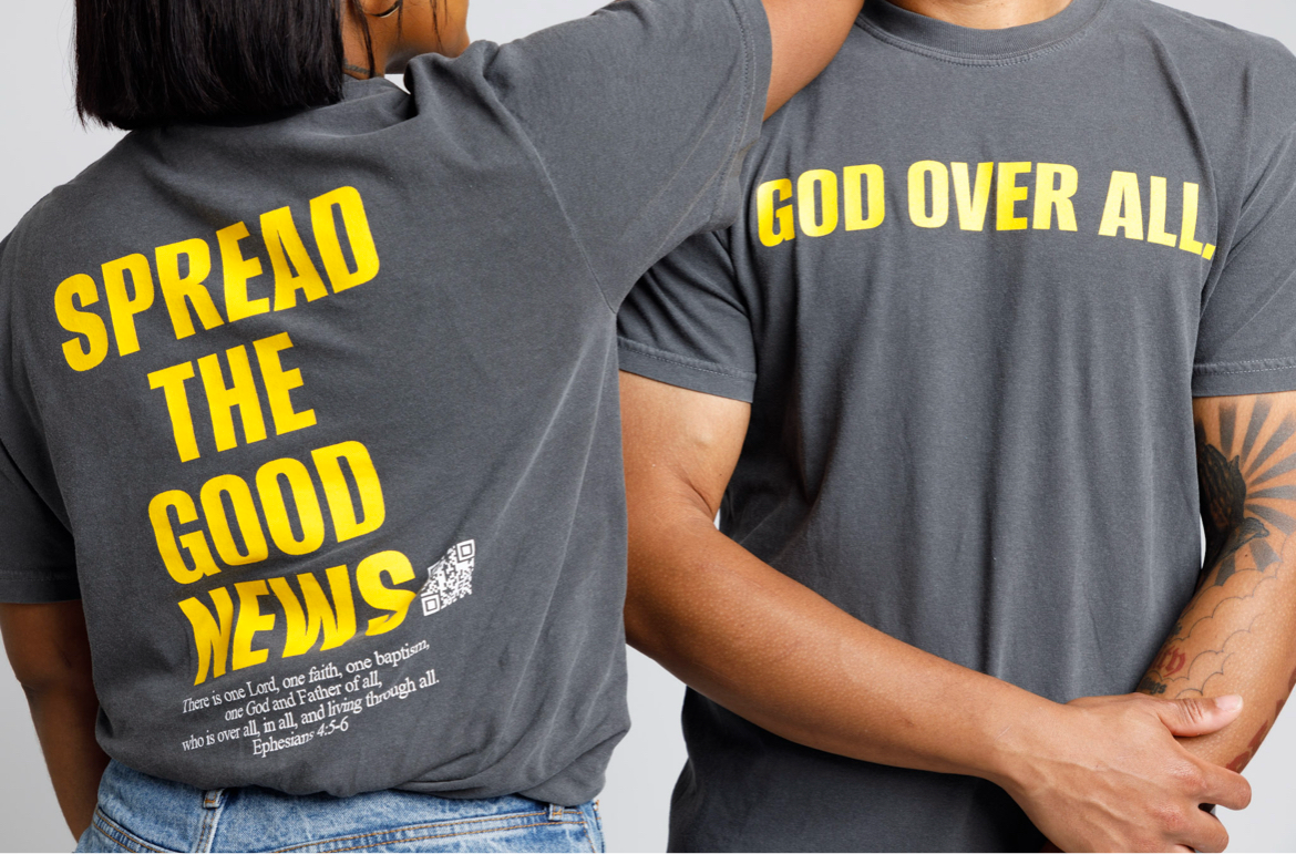 Spread The Good News Tee || Grey