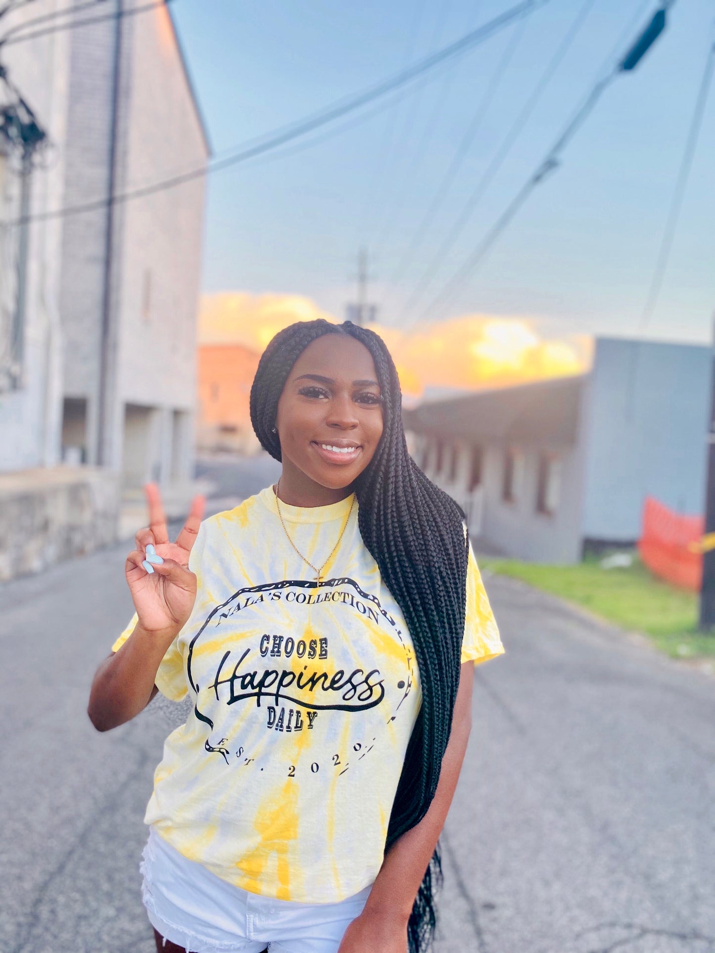 Choose Happiness Yellow Tee X Nala's Collection