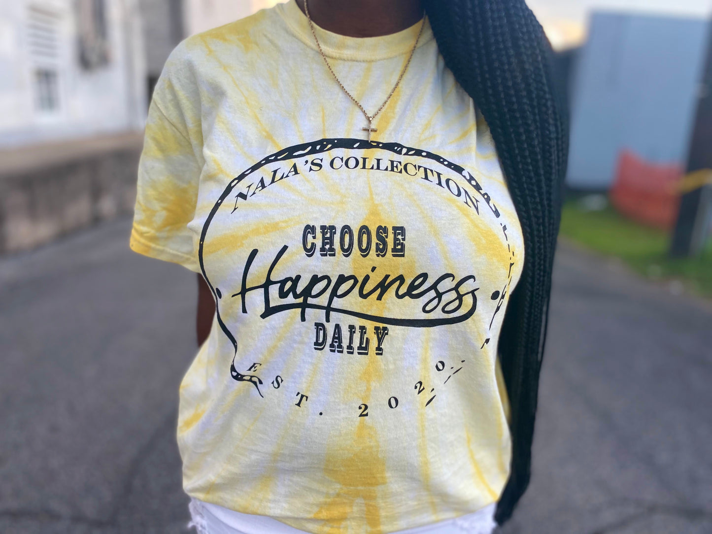 Choose Happiness Yellow Tee X Nala's Collection