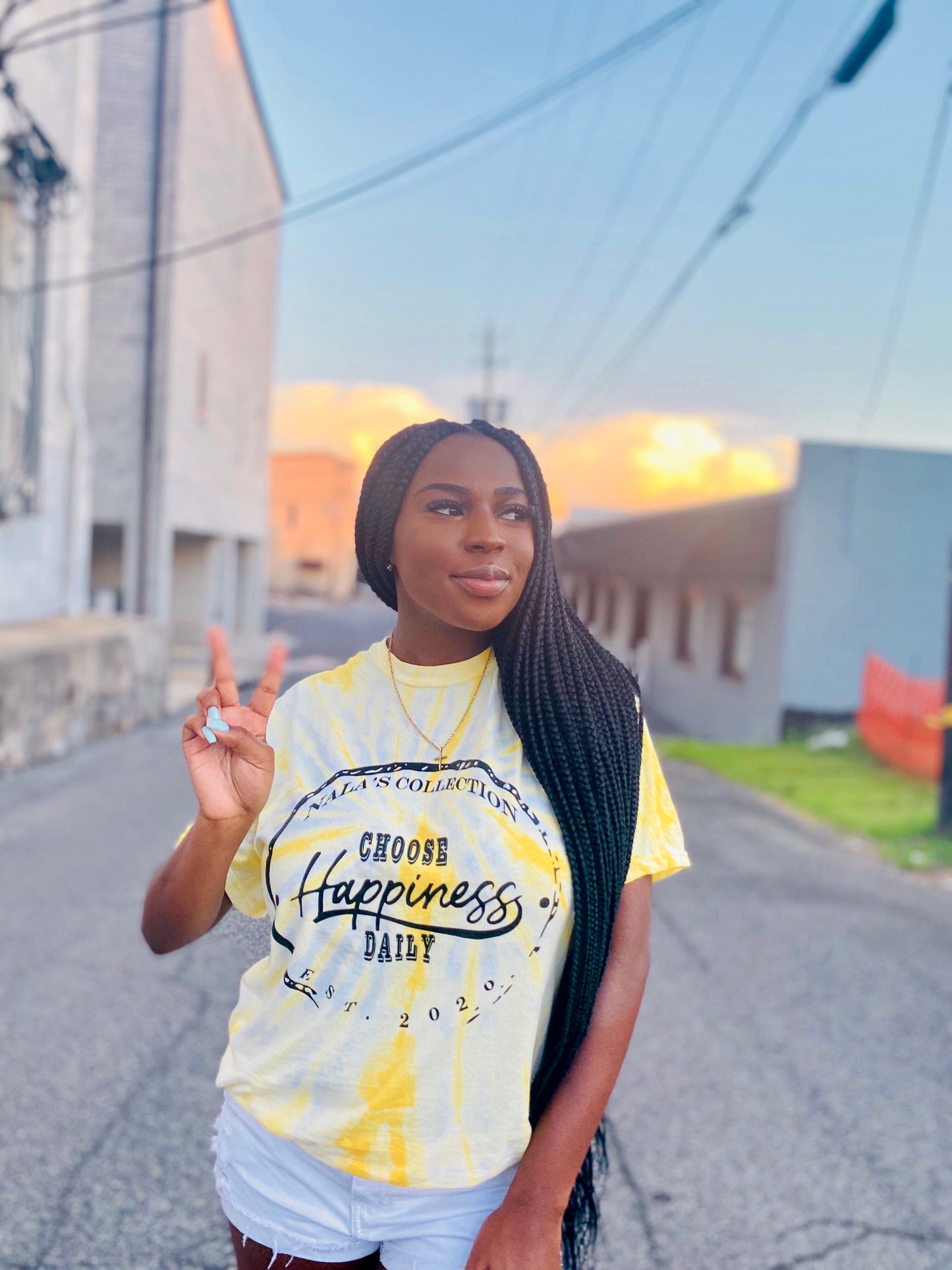 Choose Happiness Yellow Tee X Nala's Collection